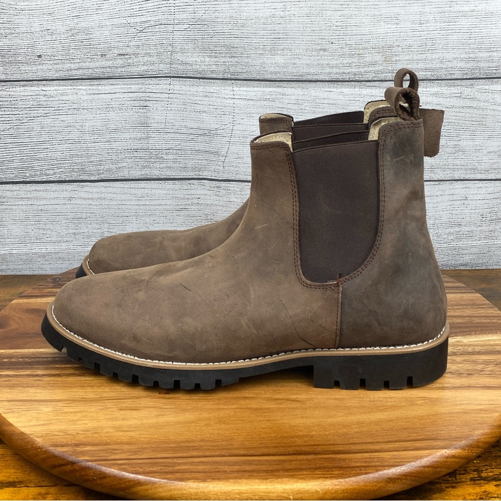 NEW Line of Trade Brown Leather The Foundation Chelsea Boot Men’s Size 10